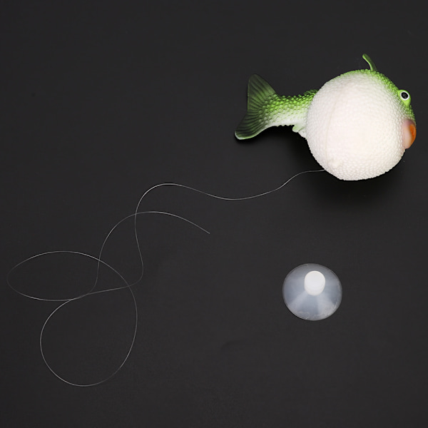 Akvarie Dekoration Kunstig Globefisk Simuleret Fluorescerende Lysende Lille Globefisk Akvarie Ornament Landskab Grøn