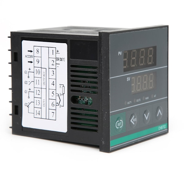 BERM CHB702 Termostat Intelligent Digital Display Temperaturregulator Relæ/SSR-udgang AC180-240V 0-400℃