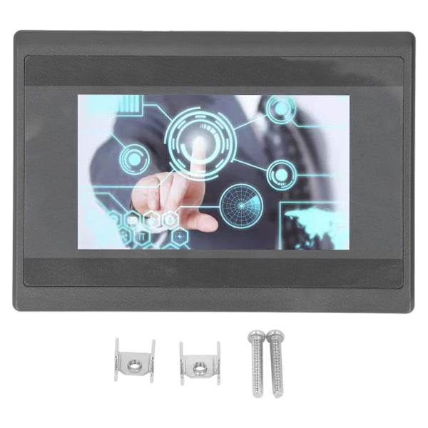 4,3 tommer HMI PLC touchskærm Transistor Output Switch Tæller 12 ind 8 ud til FX3U 20 40 48MRT DC24V 1A