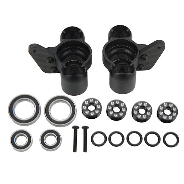 1 Par Aluminium RC Styrekopp med Forstørrede Lagre for Arrma Karton 1/8 RC Bil Svart