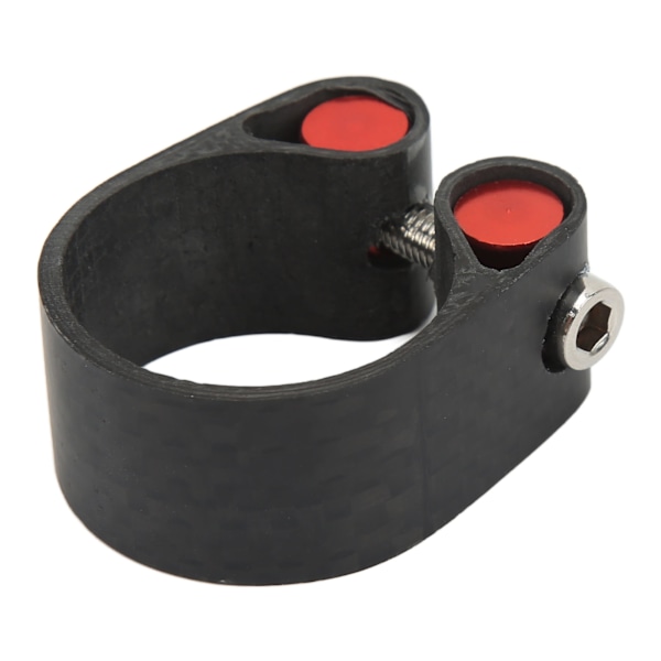 Sykkelstolpe-klemme karbon mountainbike-rørklemme Svart CNC-skåret setepinneklemme for landeveissykler 27,2 mm