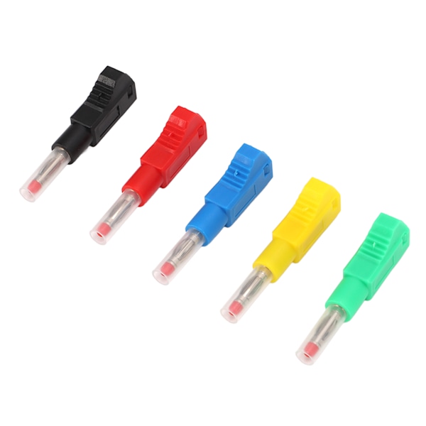 10 STK 4 mm innfellbare bananstikk Loddbare testledninger ender CAT II 600V 32A 5 farger for 3C digitalt utstyr