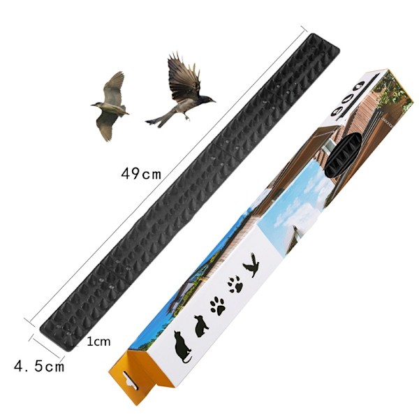 10 st Plast Fågel Spikes Hög flexibilitet Anti Thief Säkerhet Stängsel Spikes för vägg Svart