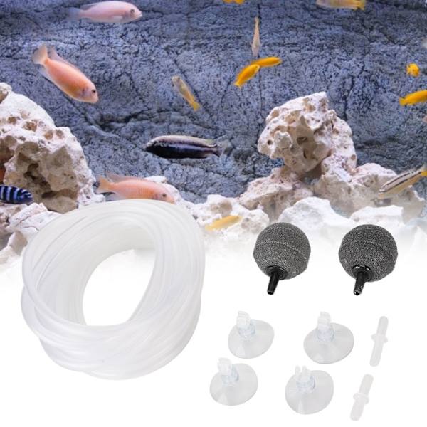 Akvaariohappi-pumppu tarvikepaket Kuplakivi letku Imukappaleet Venttiili Ilmastuslaite akvaariolle
