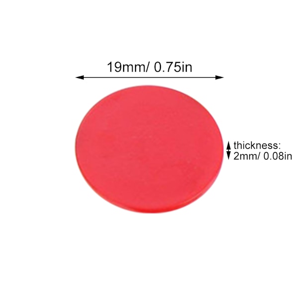 100 kpl 19 mm läpinäkyviä 4-värisiä pelimerkkejä, selkeät lasku- ja pelimerkit, muoviset merkit matematiikkaan ja pokeriin