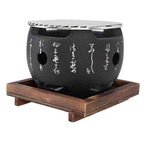 Japansk stil Grill Mini Bærbar Japansk BBQ Grill Rund Mad Kulgrill Husholdningsgrillværktøj L