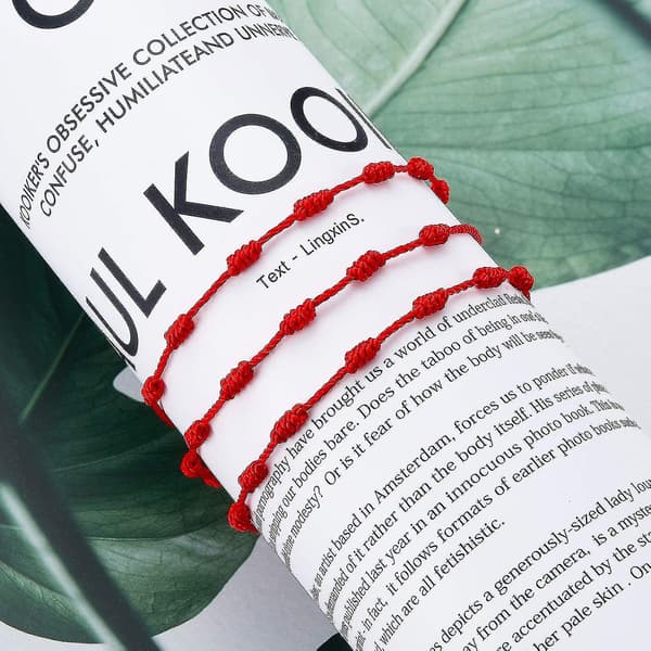 【NX】st sommar knutarmband rött snöre justerbart Kabbalah rött knutarmband amulett