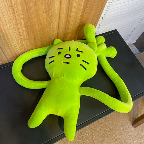 Axelväska i plyschleksak Tecknad Lång Arm Ångest Kitty Plyschväska för shoppingresor