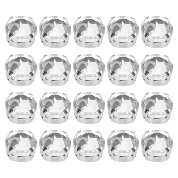 20 kpl Kynsistrassit Kiiltävät DIY Käsinommeltavat Kengänkoristeet Vaatetustarvikkeet (18 x 13 mm soikea muoto)