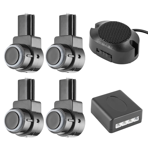 Intelligent parkeringshjälpsystem 4-sensorsond Bil Auto Reverse Radar 65dB Summer Alert Kit