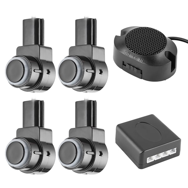 【NX】Intelligent parkeringsassistent system 4 sensor probe bil auto bakradar 65dB buzzer alarm kit