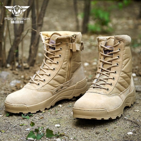 Desert Tactical Military Boots Special Force Uniform Work Safety Shoes Herr Dam Army Zipper Combat Boots Joggesko