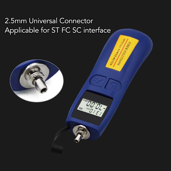 Håndholdt optisk effektmeter -50dBm til +26dBm følsom fiberoptisk effekt tester til kommunikationsteknologi