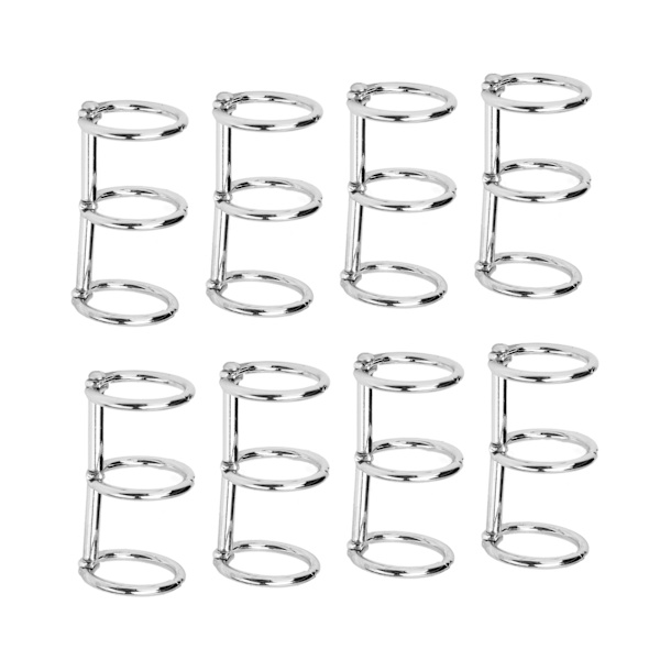 Pärmringar Återanvändbara 3-håls elektropläterade metall DIY Hand Account Papper LösbladsbindningsringarSilver