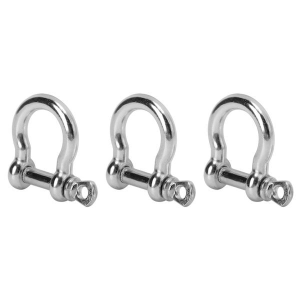 3 stk Skruvstift Ankarbygel Bågeform Load Shackle for Paracord Overlevelsesarmbånd