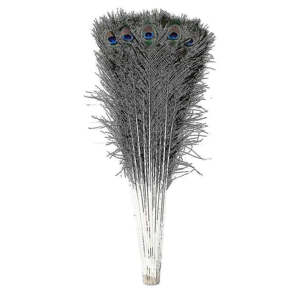 Naturlige store påfuglefjer til dekoration 100 pcs x Large 40-50cm