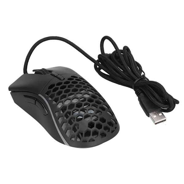Trådbunden mus RGB 7-knapps USB-port Ihålig ergonomisk speldatortillbehör för kontor