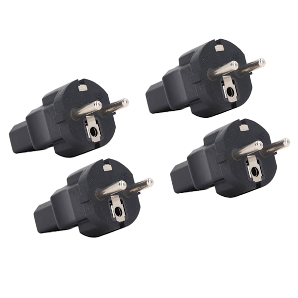4st EU 2 kortplats Plugg till IEC320 C13 Strömadapter Professionell EU till C13 Strömkontakt Adapter för bärbar skrivare EU Plug 100‑250V