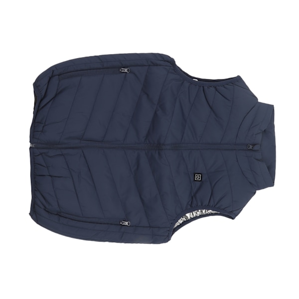Lämmitetty liivi, 9 aluetta, 3 lämpötilatasoa, nopea lämmitys, USB, sininen sähkölämmitteinen liivi ulkoiluun, talvimatkailuun, XL 60‑67,5 kg
