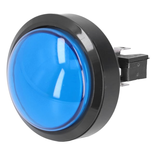 60 mm stor konvex knapp 2-fotsomkopplarknapp med LED-ljus för Crane Machine Game Console Blå