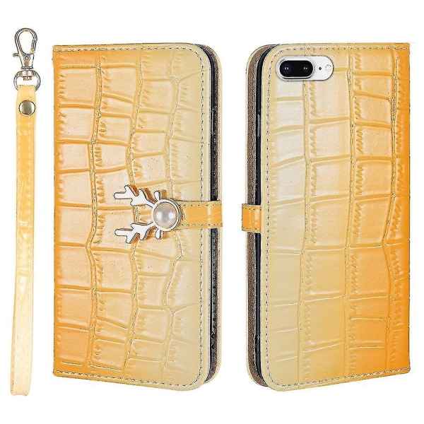 Case Iphone 8 Plus/ Iphone 7 Plus Deer Designer -kuvioiselle cover yellow