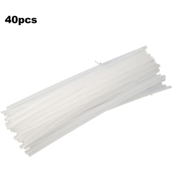 40 st plastsvetsstänger PP svetsstänger för plastsvetspistol/varmluftspistol, modell: vit 18