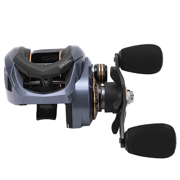 DW200 Baitcasting-kelat metalli 18+1BB 7.2:1 korkea nopeusvaihde kaksoisjarru Baitcast-kalastuskelat (vasenkätinen)