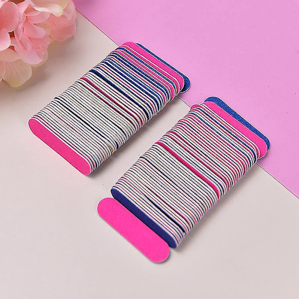 Mini Nail Files Disposable Cuticle Remover Buffers - 100pcs Pack