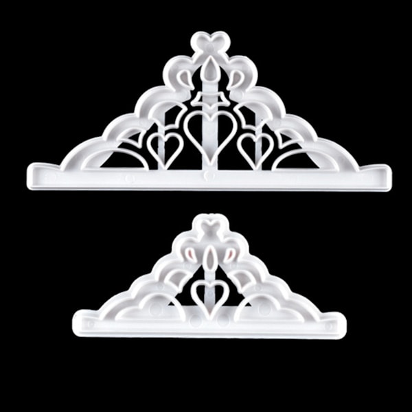 2 stk Crown Cutters Set Princess Crown Form Tiara Cutter Kakedekorasjonsform for DIY bursdagsfest middag