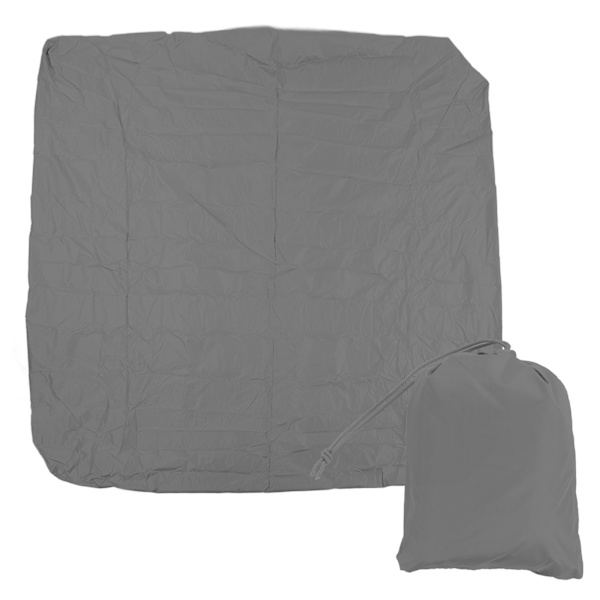SPA-dækning Firkantet Vandafvisende 190 Sølvbelagt Polyester Taff Vejrbestandig Badekarbeskyttelsesdækning til Badekar 231x231x30 cm/90,9x90,9x11,8in Grå