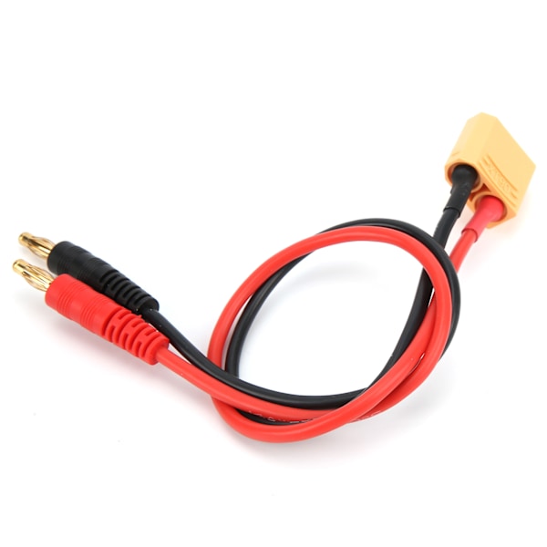 30 cm XT90 hanstik til 4 mm bananstik 14AWG adapterkabel til B6 LiPo batterioplader