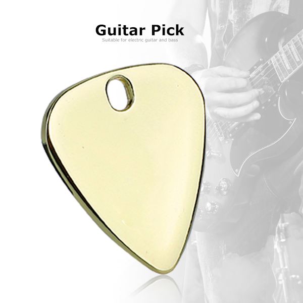 5 stk metalplektrum til guitarmusikinstrumenter tilbehør (guld)