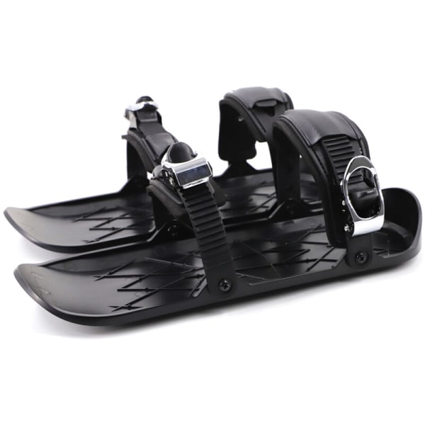 Mini Skidskridskor Snow Shoes Skor för Snow Short Ski Board Single Sled Winter Outdoor Sport, modell: Svart