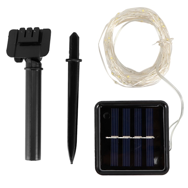 50LED Solar Powered String Light 8 Modes Lampor Utomhusdekoration IP44 Vattentät Varm Vit