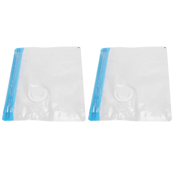 2 stk Vakuumoppbevaringsposer Plassbesparende komprimert forseglet reiseveske med 3,5 cm luftinntak S: 28x22CM