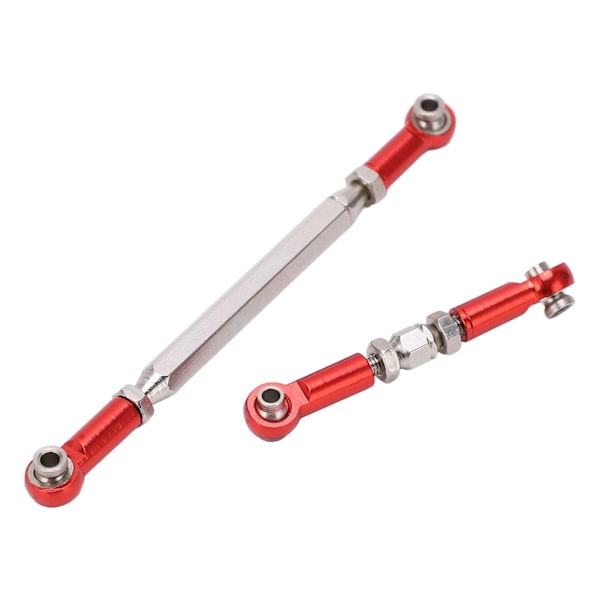 Metall justerbar styrestang Aluminiumlegering Servoarm Trekkstang for MN-serien D90 MN90 RC-biler Rød
