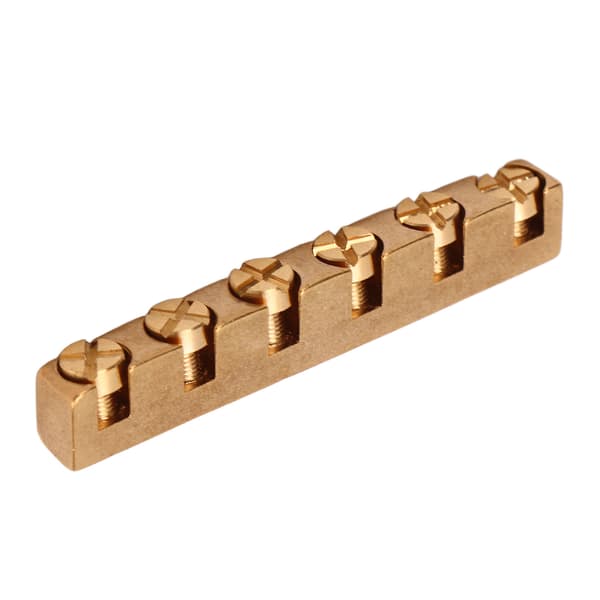 【NX】Guitar Nut 6-strängad mässing, justerbart instrumenttillbehör, utbytesdel Kompatibel med bas