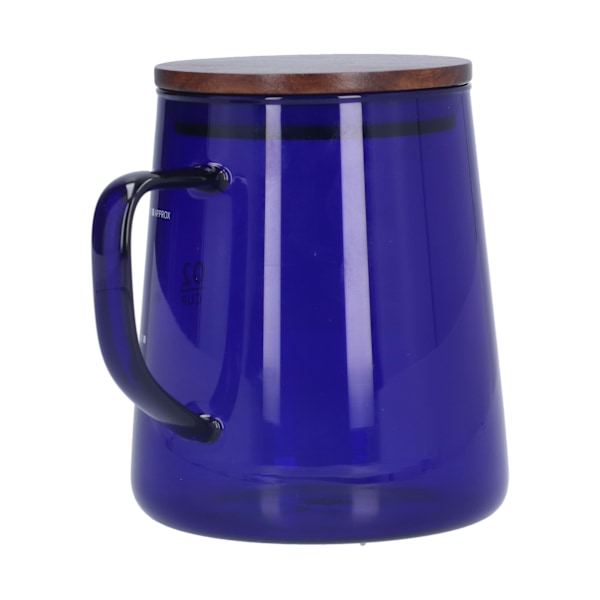 500 ml värmebeständig kaffeserver med trälock Hushålls tekokare för hemmakontorBlå