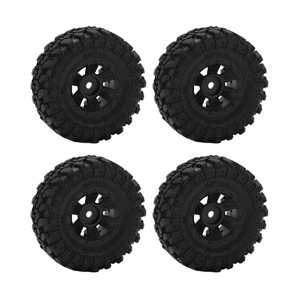 4 kpl 1/24 RC-pyöriä RC-auton pyörän navan sarja kumipyöriä ja renkaita Axial SCX24 -kauko-ohjattaville autoille