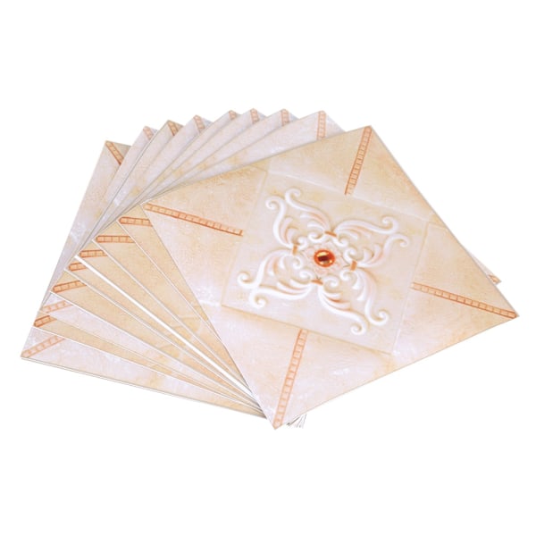 10 st självhäftande PVC-kakelgolv väggdekaler 3D-dekal Heminredning 12CM*12CM #2