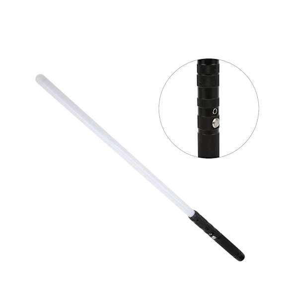 Mini Ljus Svärd med Metallhandtag LED 7 Färger Byte Ljud Ljus Svärd Cosplay Scenleksaker Svart