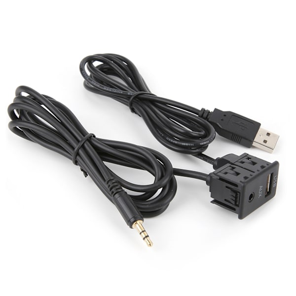 3,5 mm AUX-jatkojohtoadapteri Upotettu USB-portti Kuulokeliitäntä Paneeliasennus autoveneeseen