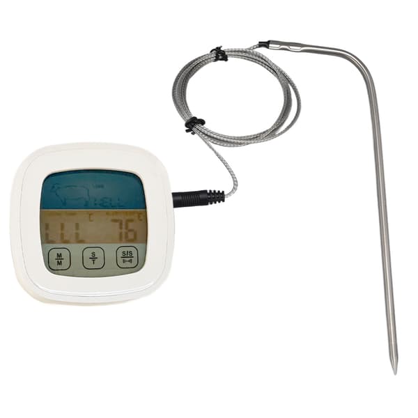 Kötttermometer Digital LED-display Multifunktionell köksugnstermometer med sond Kompatibel med matlagning Bakning BBQ