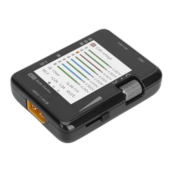 Cell Checker Multifunktionel Digital Batterikapacitetsmåler Balancer PPM PWM SBUS Signal Checker til ESC Servo Test