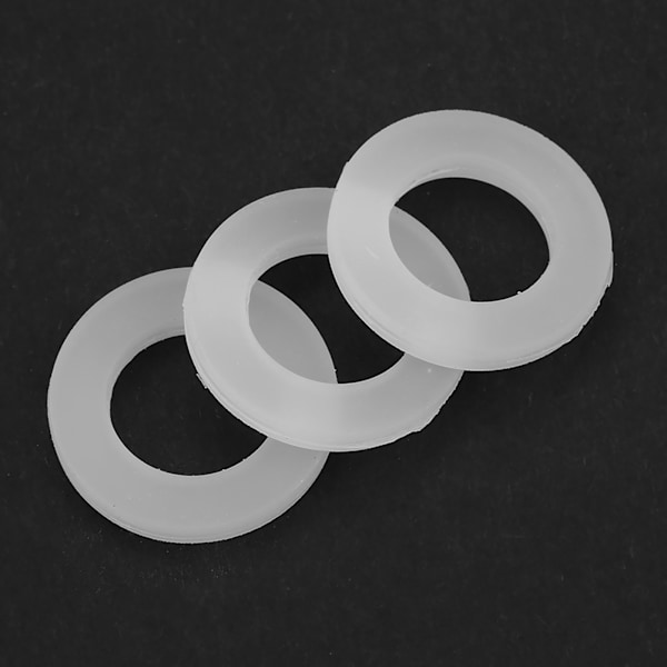 12 st platt packning vit silikon O-ring tätningsbrickor för bälgslangar (3/4")