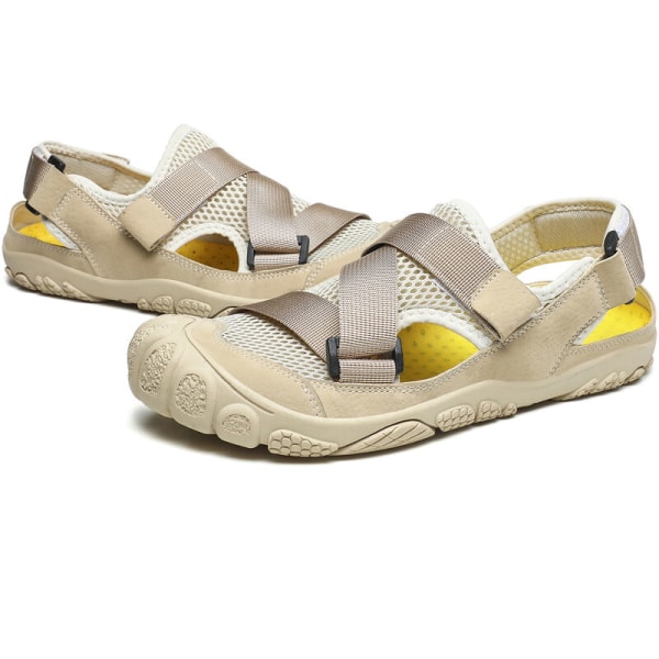 Miesten Quick Dry Barefoot -kengät Kevyet vaelluskengät Beach Kayak Boat -urheilukengät, malli: Khaki 44