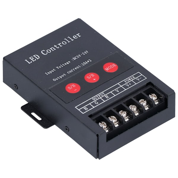 RGB LED-kontroller PWM Digital for prosjekter med fargerike striper med fjernkontroll 5V‑12V‑24V