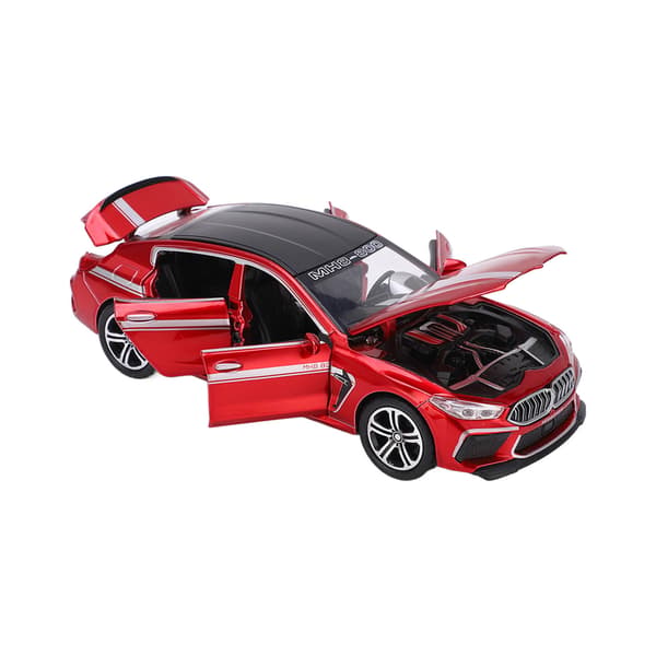 【NX】1/32 Legering Trykstøbt Modelbiler Træk Tilbage Legetøjsbiler Bilmodel med Lyd og Lys til Børn Rød