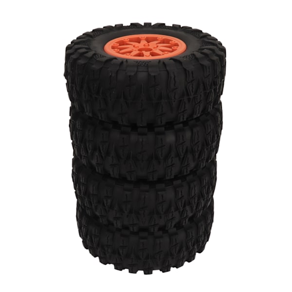 4 st 2,2 tum RC Crawler Däck med Nylon Triangulär Nav RC Bil Däck för Axial SCX10 90046 för Traxxas för Redcat GEN8 Orange