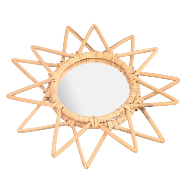 Rattan Innovativ Kunstdekor Sminkespeil Retro Dressing Baderom Veggmontert MirrorStar